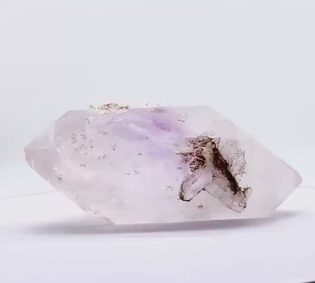 Brandberg Amethyst Isis Generator Enhydro Quartz: Ethically Mined Natural Large Crystal