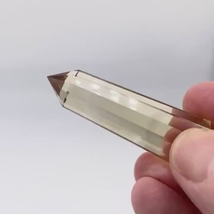 12-Sided Flawless Natural Citrine Vogel Wand