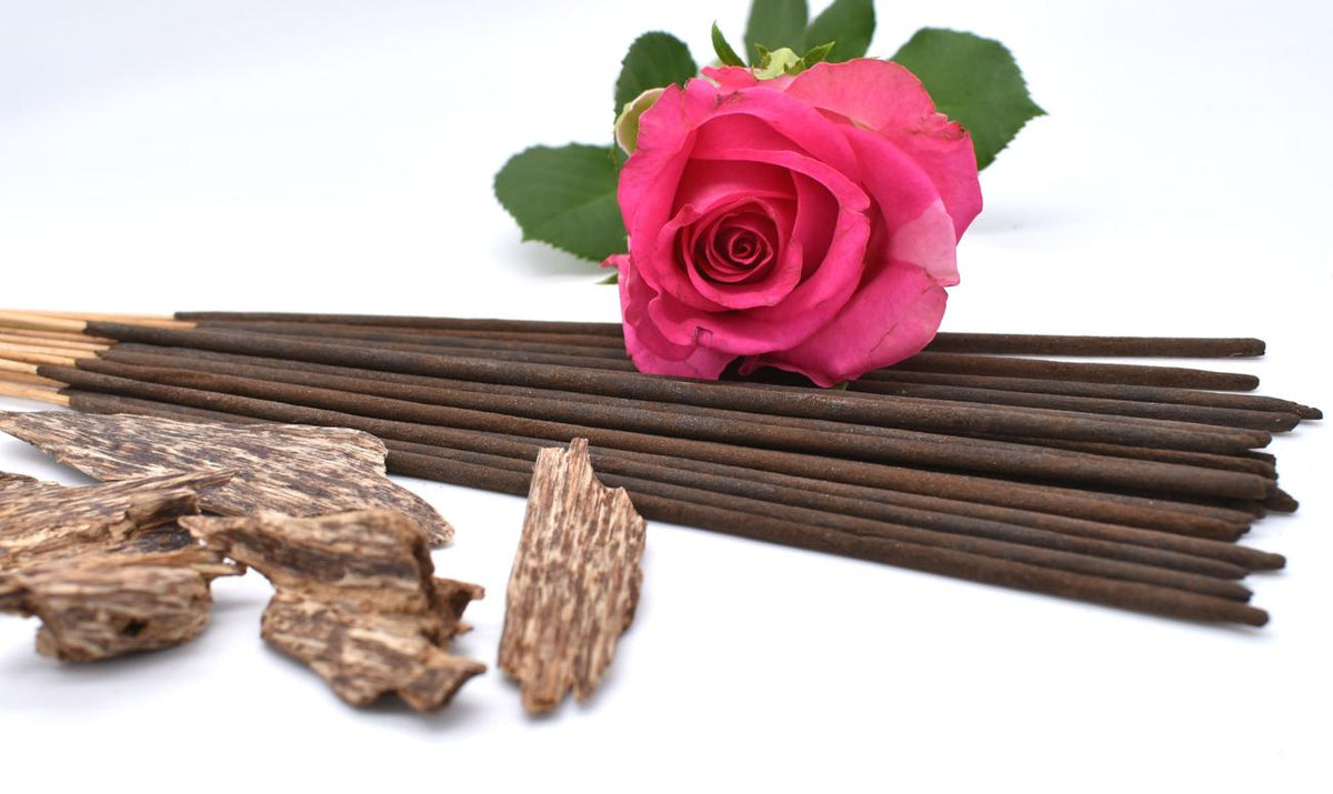 Limited Edition Organic Rose & Oud (Agarwood) Incense Sticks