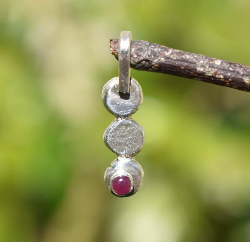 Handmade Ruby Silver Pendant