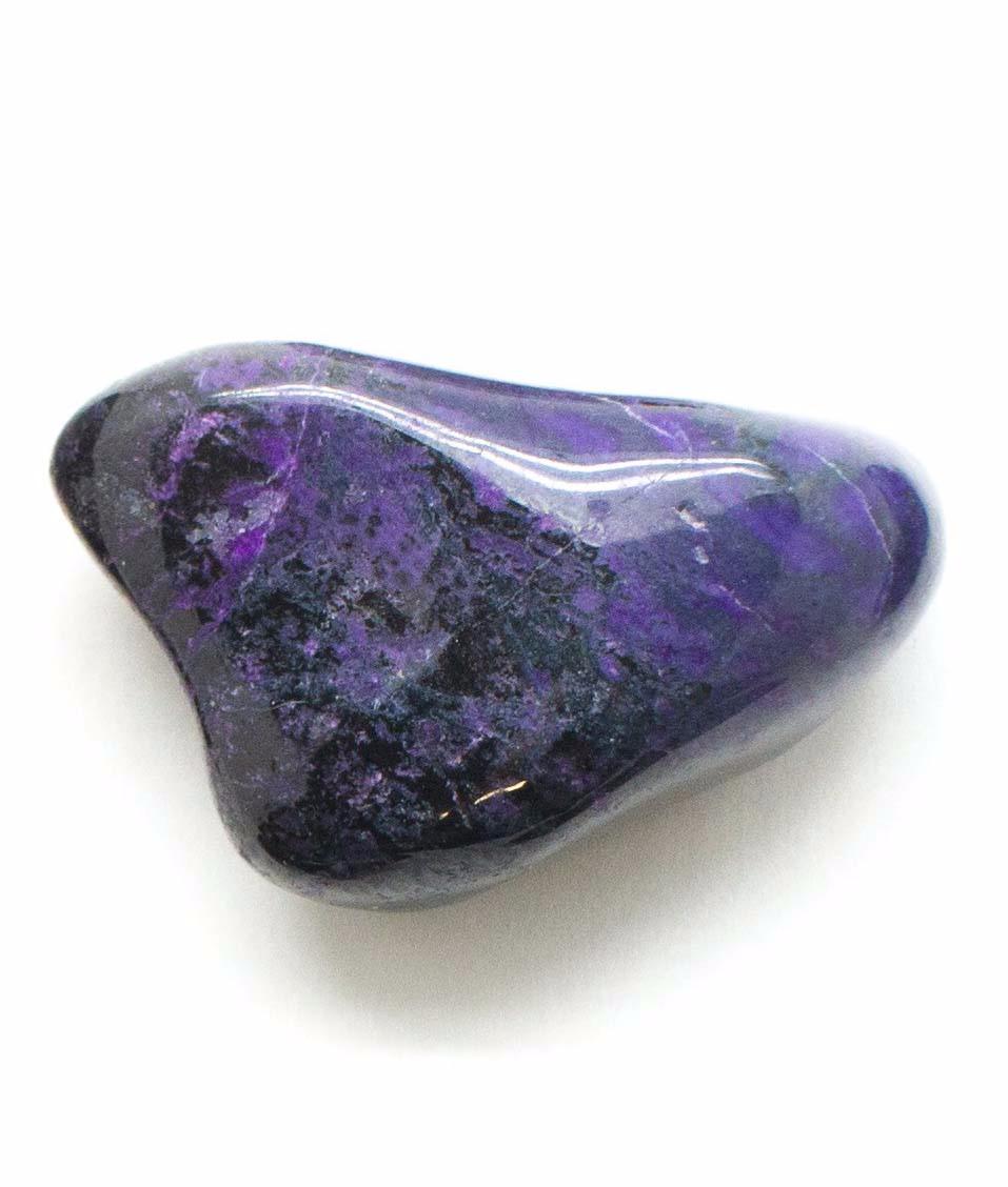 Hematite with Sugilite Flecks Tumble Stone - Small