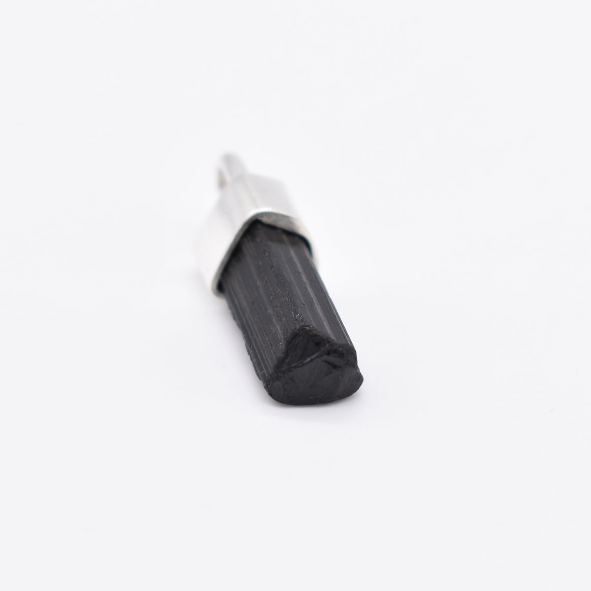 Handmade Black Tourmaline Silver Pendant